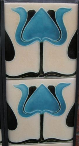 Art Nouveau Stylised Tulip Fireplace Tile Set Ref Pilgrim Tiles Art