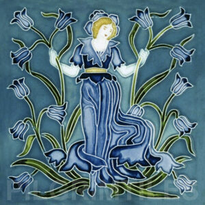 New Walter Crane Flora's Train ceramic or porcelain tiles Bluebell