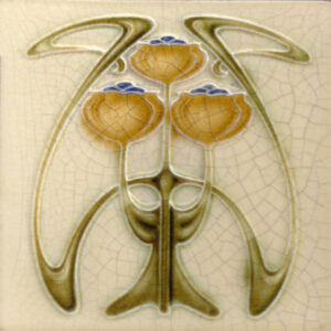 Art Nouveau ceramic or porcelain tiles  ref 101