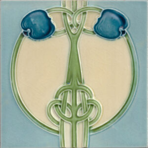 Art Nouveau Blueberries ceramic or porcelain tiles ref 034