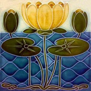 Art Nouveau Lily Tiles ref 039