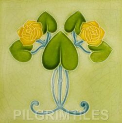 Mackintosh Rose Art Nouveau / Arts & Crafts ceramic or porcelain tiles mac 4