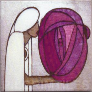 Mackintosh Rose Lady Detail Art Nouveau / Arts & Crafts ceramic or porcelain tiles