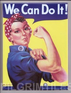 Pin Up Style decorative Tile Rosie the riveter