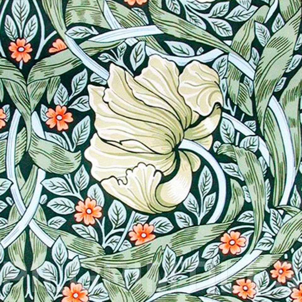 William Morris flower tiles ~ Pilgrim Tiles