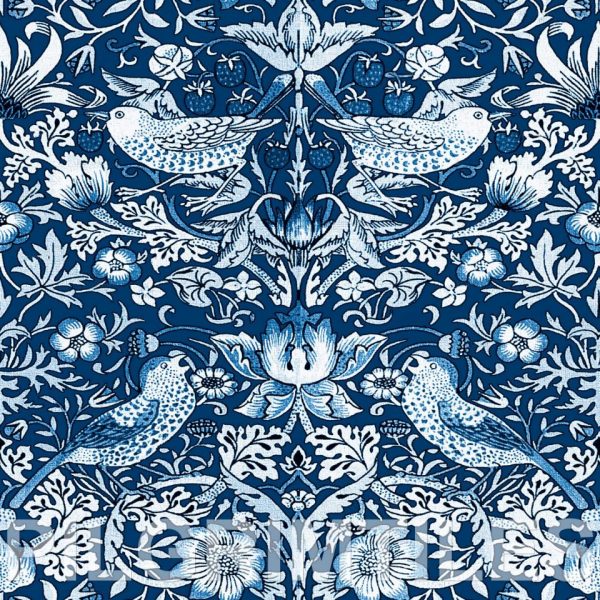 William Morris Strawberry Thief Blue ~ Pilgrim Tiles