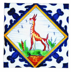 Delft Style Giraffe tile ref 48