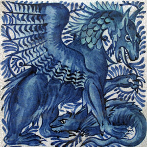 William De Morgan Griffen tile