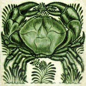 William De Morgan Crab tile