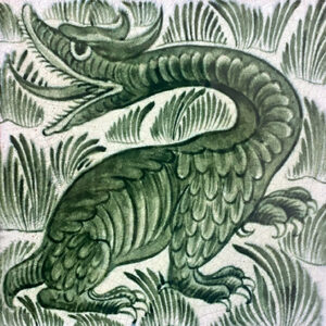 William De Morgan Dragon Tile