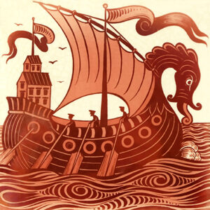 William De Morgan Red Galleon tiles ref 10