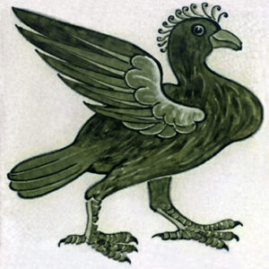 William De Morgan Great Curassow Bird tile