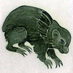 William De Morgan Marmot green tile