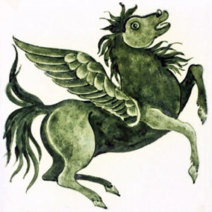 William De Morgan Pegasus tile