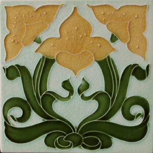 Art Nouveau Ceramic or Porcelain Tile ref 166