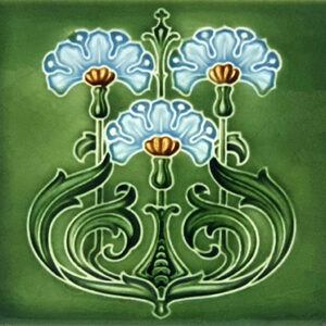 Art Nouveau Ceramic or Porcelain Tile ref 185