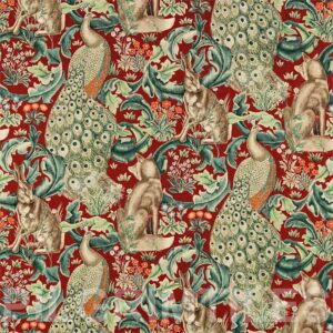 William Morris Forest tiles red