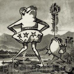 Copeland Arts and Crafts Frog Tile ref 10 black
