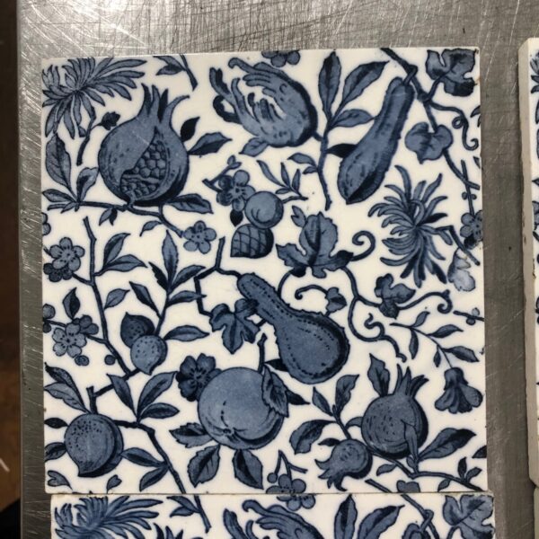 Original Antique Minton Aesthetic Movement Victorian Fireplace 10 Tile Set - Image 10