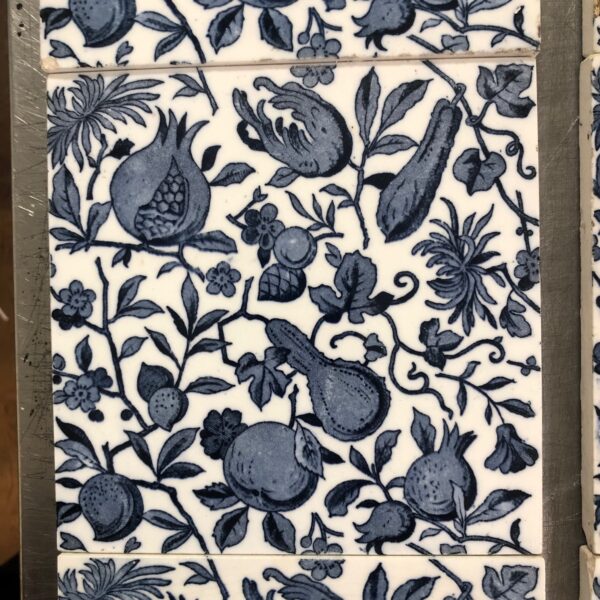 Original Antique Minton Aesthetic Movement Victorian Fireplace 10 Tile Set - Image 8