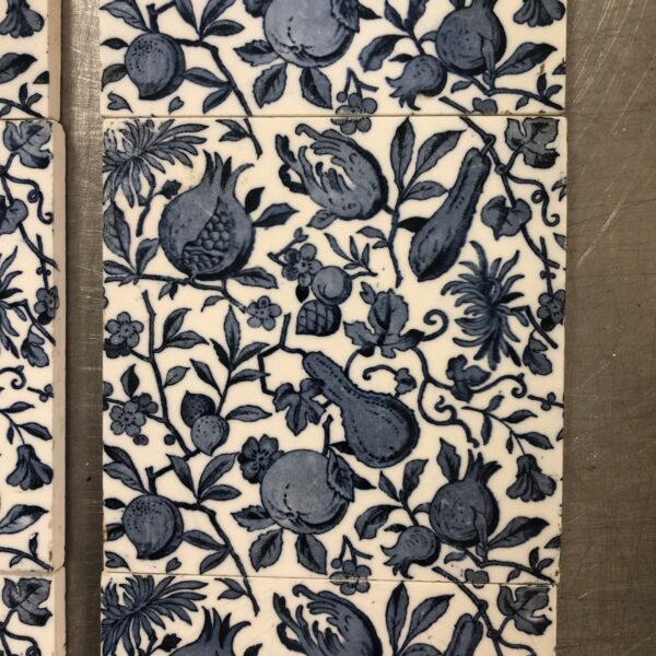 Original Antique Minton Aesthetic Movement Victorian Fireplace 10 Tile Set - Image 4