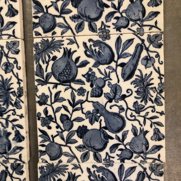 Original Antique Minton Aesthetic Movement Victorian Fireplace 10 Tile Set - Image 3