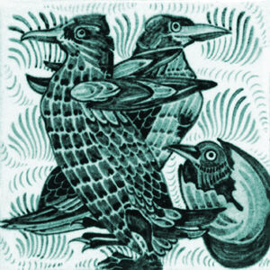 William De Morgan Penguins Tile Teal