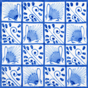 William Morris Swan and Flower Scroll tile