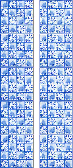 William Morris Swan and Flower Scroll Fireplace ceramic 10 tile set (in 6 inch tiles)